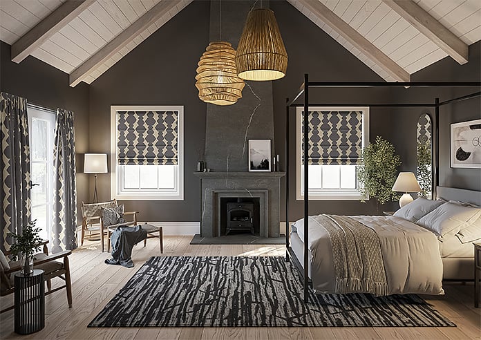 Construct, Warm Black - Motorised Roman Blind - Image 8